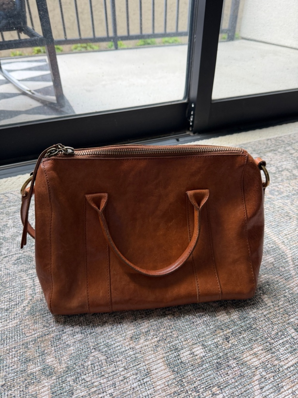 Madewell Brown Leather Crossbody Satchel